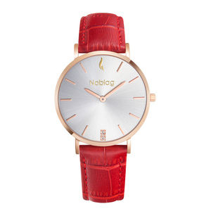 Noblag women's watches red leather 36mm